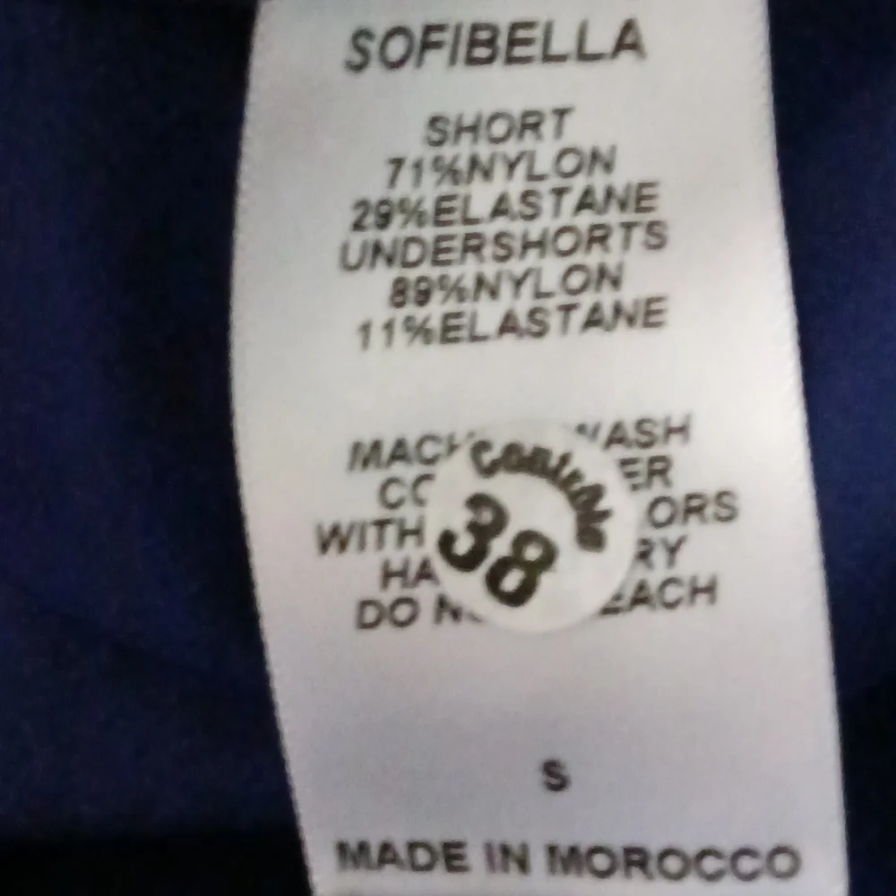 Sofibella UV Staples 3" Short 2017 Navy Blue Pockets Elastic Waistband Sz S NWT - Picture 8 of 8
